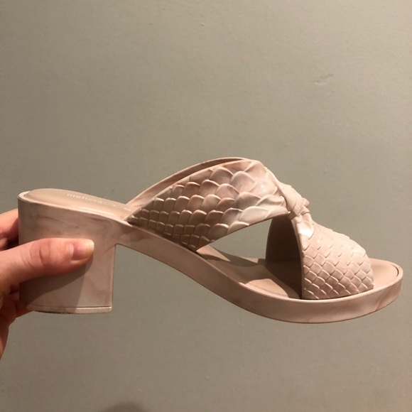 Baja East By Melissa Python Block Heel Sandal - 10 - Picture 6 of 8